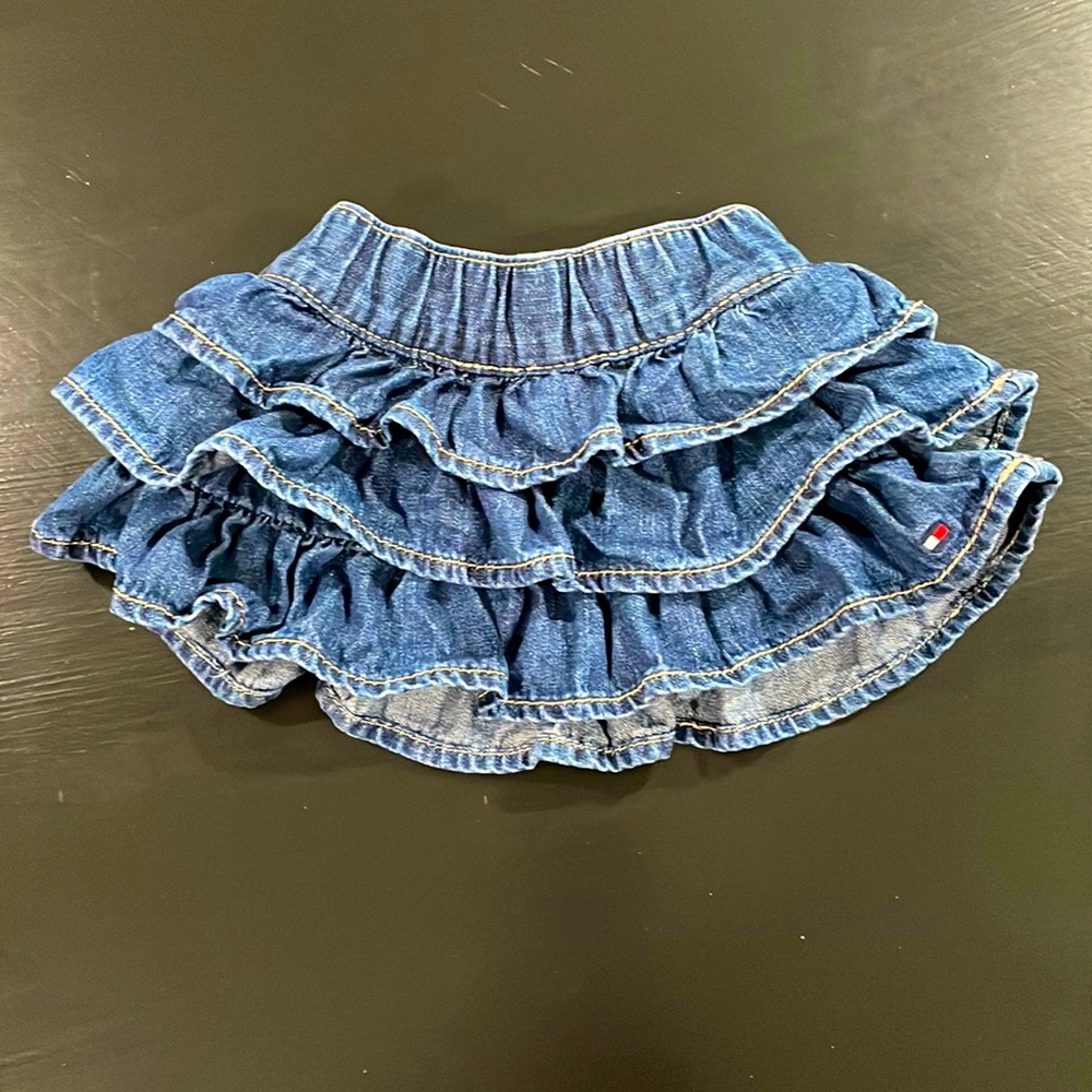Tommy Hilfiger Ruffled Denim Skirt 3-6 mo